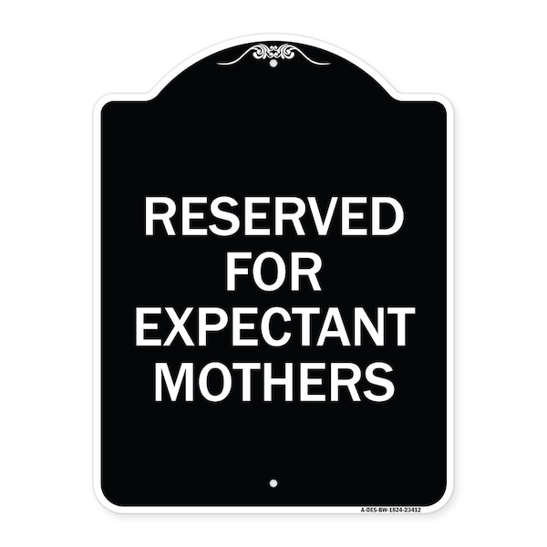 Signmission Reserved for Expectant Mothers Heavy-Gauge Aluminum Architectural Sign, 18" L, 24" H, BW-1824-23412 A-DES-BW-1824-23412 - main